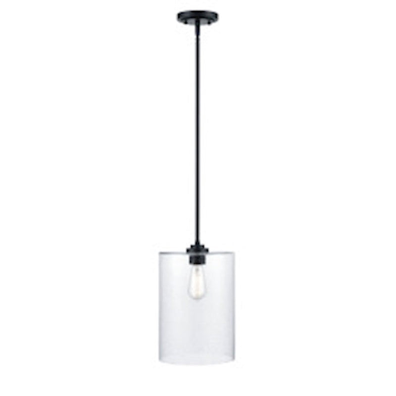 Millennium Lighting 1 Light 14" Mini-Pendant Light, Matte Black - 9611-MB