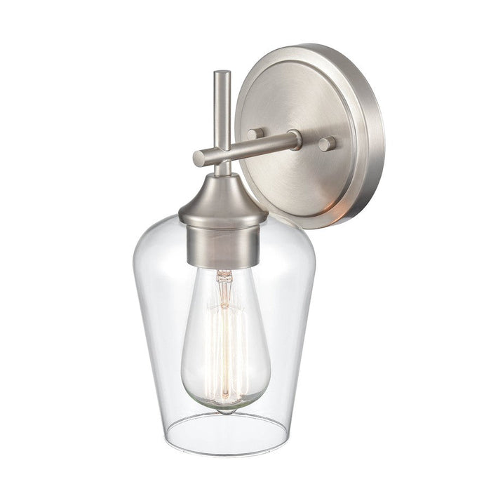 Millennium Lighting Ashford 1 Light Wall Sconce, Brushed Nickel/Clear - 9701-BN