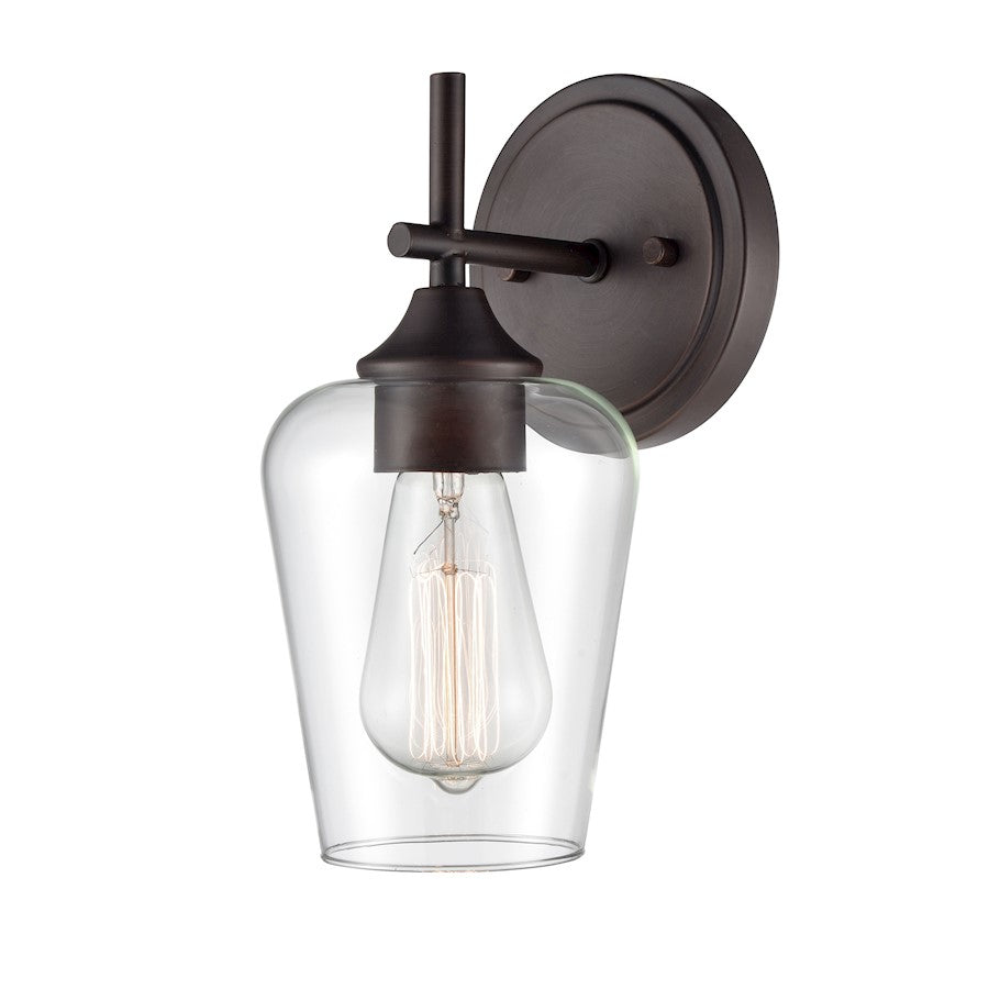 Millennium Lighting Ashford 1 Light Wall Sconce, Rubbed Bronze/Clear - 9701-RBZ