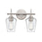 Millennium Lighting Ashford 2 Light Vanity Light, Brushed Nickel/Clear - 9702-BN