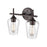 Millennium Lighting Ashford 2 Light Vanity Light, Rubbed Bronze/Clear