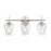 Millennium Lighting Ashford 3 Light Vanity Light, Brushed Nickel/Clear - 9703-BN