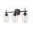 Millennium Lighting Ashford 3 Light Vanity Light, Rubbed Bronze/Clear