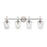 Millennium Lighting Ashford 4 Light Vanity Light, Brushed Nickel/Clear - 9704-BN