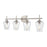 Millennium Lighting Ashford 4 Light Vanity Light, Brushed Nickel/Clear