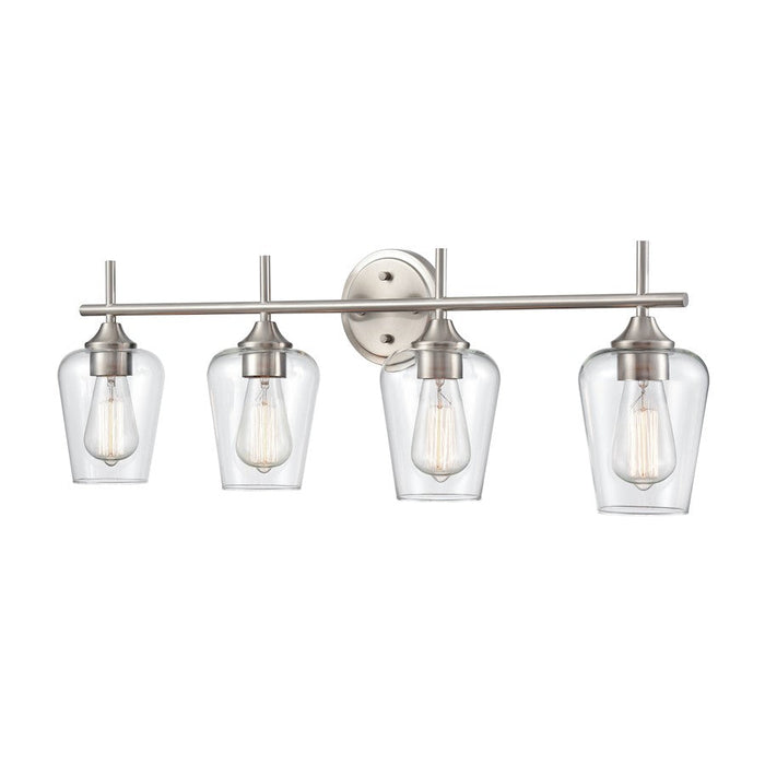 Millennium Lighting Ashford 4 Light Vanity Light, Brushed Nickel/Clear