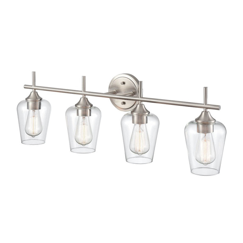 Millennium Lighting Ashford 4 Light Vanity Light, Brushed Nickel/Clear