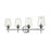 Millennium Ashford 4 Light 10.25" Flushmount Ceiling Light, Chrome - 9704-CH