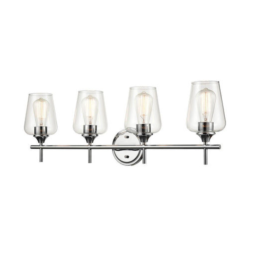 Millennium Ashford 4 Light 10.25" Flushmount Ceiling Light, Chrome - 9704-CH