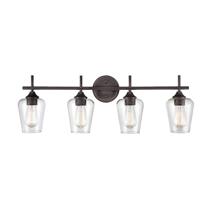 Millennium Lighting Ashford 4 Light Vanity Light, Rubbed Bronze/Clear - 9704-RBZ