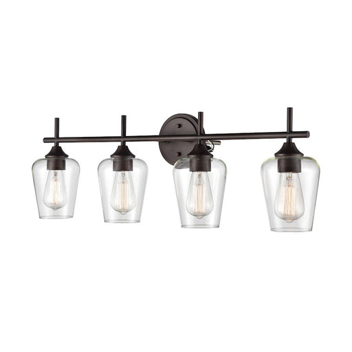 Millennium Lighting Ashford 4 Light Vanity Light, Rubbed Bronze/Clear