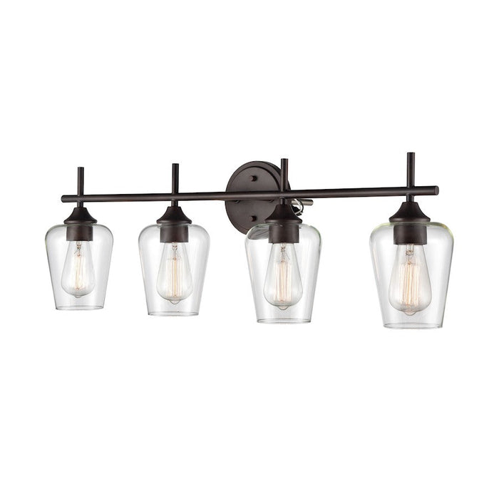 Millennium Lighting Ashford 4 Light Vanity Light, Rubbed Bronze/Clear