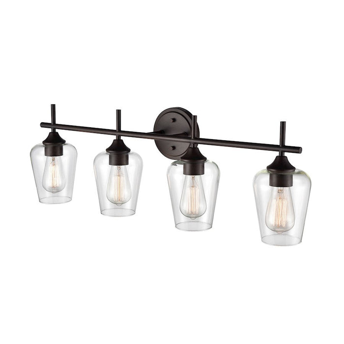 Millennium Lighting Ashford 4 Light Vanity Light, Rubbed Bronze/Clear