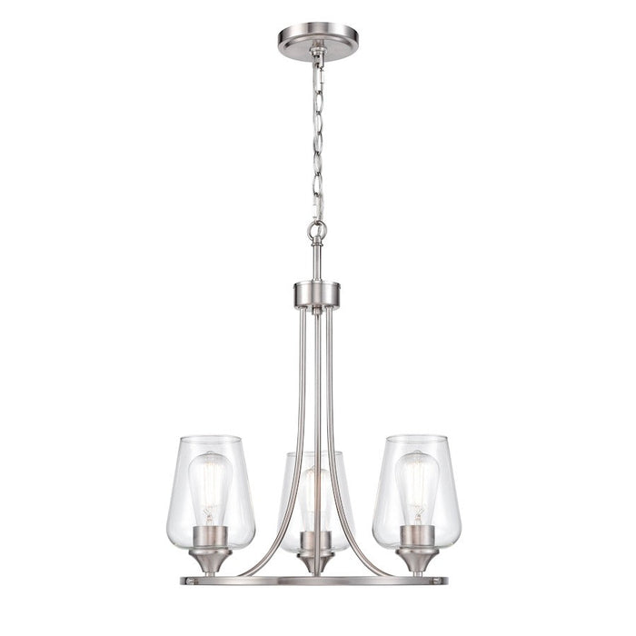 Millennium Lighting Ashford Chandelier, Brushed Nickel/Clear