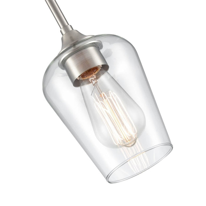 Millennium Lighting Ashford 1 Light Mini-Pendant, Nickel/Clear