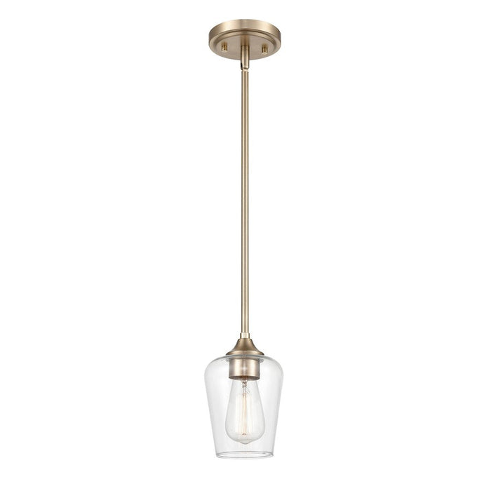 Millennium Lighting Ashford 1 Light Mini-Pendant, Modern Gold/Clear