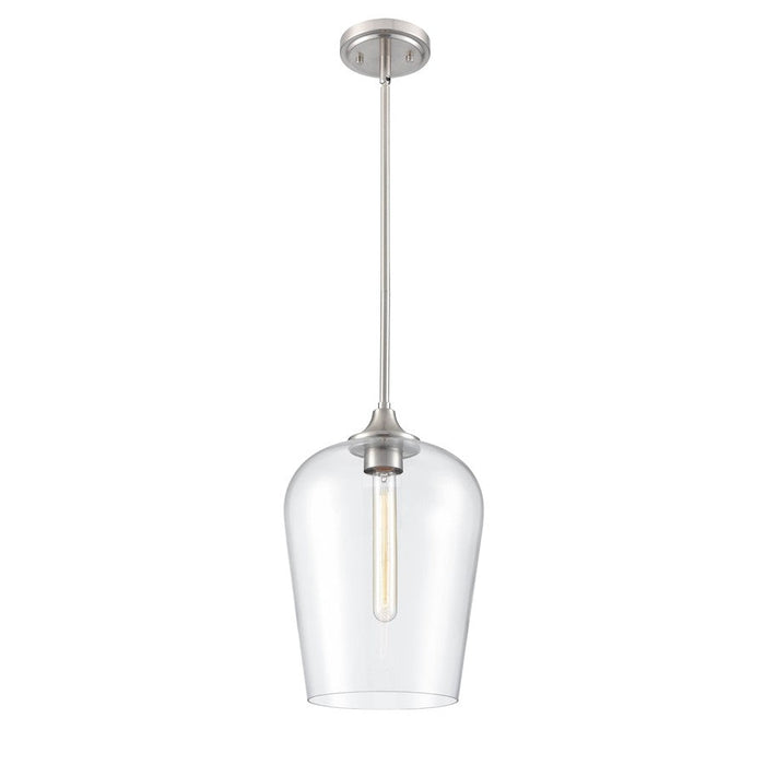 Millennium Lighting Ashford 1 Light 51" Mini-Pendant, Nickel/Clear - 9741-BN