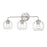 Millennium Lighting 3 Light Vanity Light, Brushed Nickel/Clear