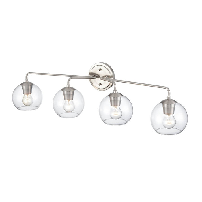 Millennium Lighting 4 Light Vanity Light, Brushed Nickel/Clear