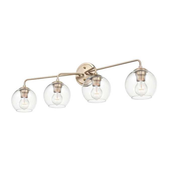 Millennium Lighting 4 Light Vanity, Modern Gold/Clear