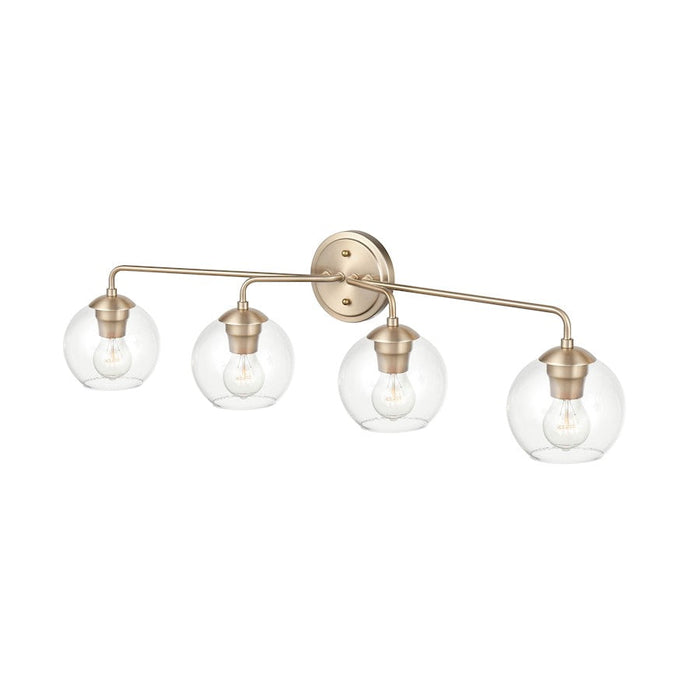 Millennium Lighting 4 Light Vanity, Modern Gold/Clear