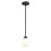 Millennium Lighting Ivey Lake 1 Light Pendant, Bronze/Etched White