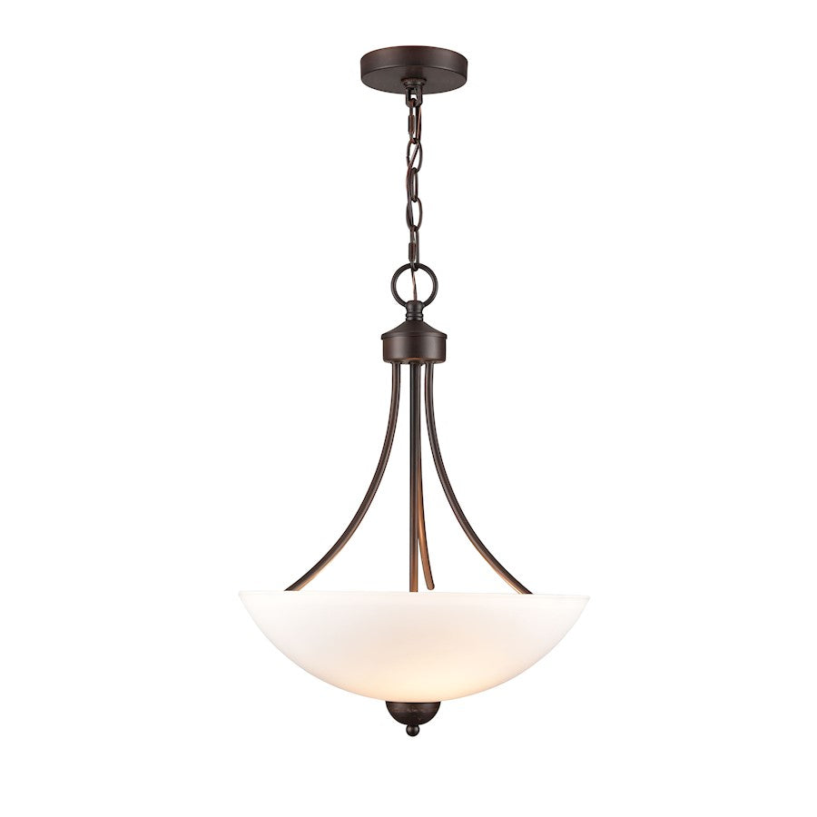 Millennium Lighting Ivey Lake 3 Light 15" Pendant, Bronze/Etched - 9802-RBZ