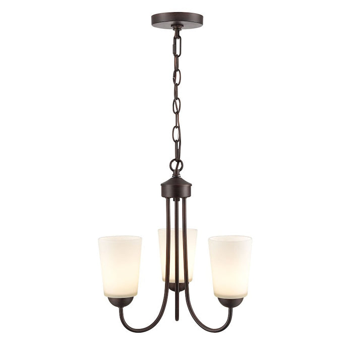 Millennium Lighting Ivey Lake Chandelier, Bronze/Etched White