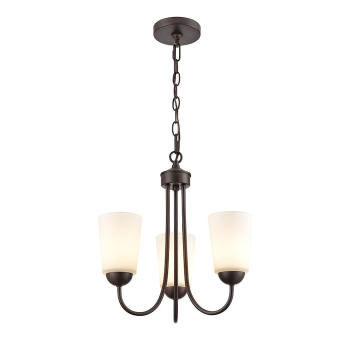 Millennium Lighting Ivey Lake Chandelier, Bronze/Etched White