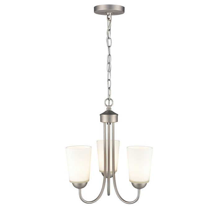 Millennium Lighting 3 Light Chandelier, Satin Nickel/Clear Seeded - 9803-SN