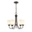 Millennium Lighting Ivey Lake 5 Light Chandelier, Bronze/Etched White - 9805-RBZ