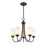 Millennium Lighting Ivey Lake Chandelier, Bronze/Etched White