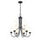 Millennium Lighting 9 Light 23.25" Chandelier, Black/Clear Seeded - 9809-MB