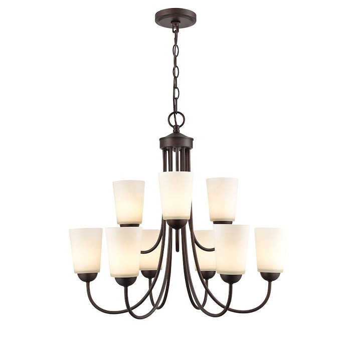 Millennium Lighting Ivey Lake Chandelier, Bronze/Etched White