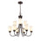 Millennium Lighting Ivey Lake Chandelier, Bronze/Etched White