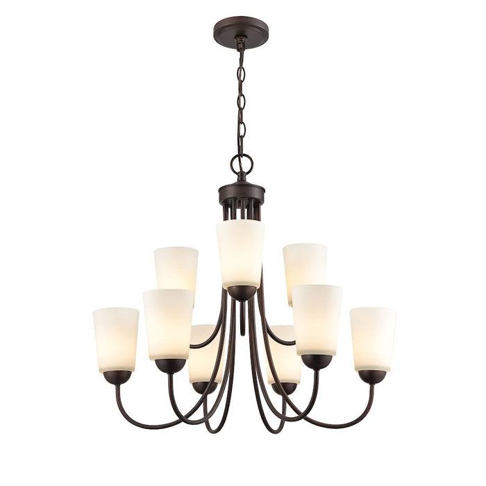 Millennium Lighting Ivey Lake Chandelier, Bronze/Etched White