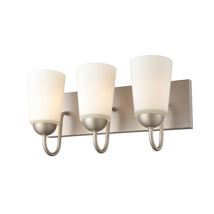 Millennium Lighting 3 Light Vanity, Satin Nickel/Clear Seeded - 9813-SN