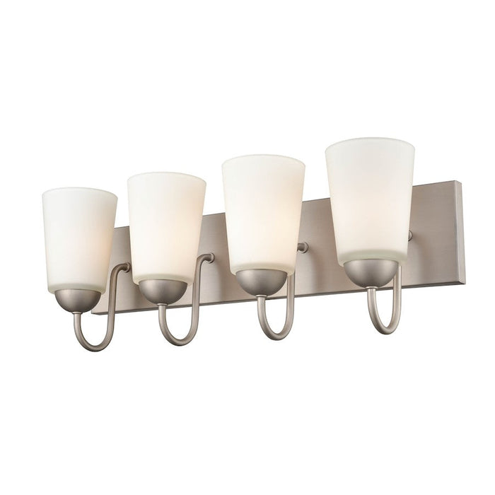 Millennium Lighting 4 Light Vanity, Satin Nickel/Clear Seeded - 9814-SN