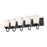 Millennium Lighting Ivey Lake 5 Light Vanity, Matte Black/Clear Seeded - 9815-MB