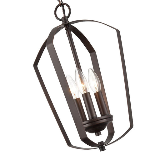 Millennium Lighting Ivey Lake 3 Light 11" Pendant, Bronze/Etched