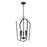 Millennium Lighting 5 Light Chandelier, Matte Black - 9825-MB