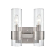 Millennium Lighting Caberton 2 Light Vanity, Nickel/Clear Beveled - 9962-BN