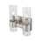 Millennium Lighting Caberton 2 Light Vanity, Nickel/Clear Beveled