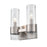 Millennium Lighting Caberton 2 Light Vanity, Nickel/Clear Beveled