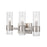 Millennium Lighting Caberton 3 Light Vanity, Nickel/Clear Beveled