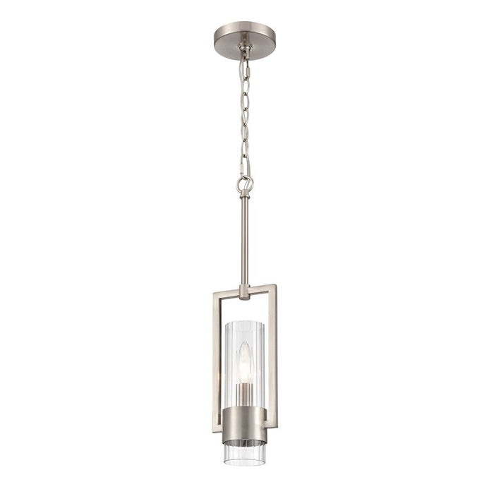 Millennium Lighting Caberton 1 Light Pendant, Nickel/Clear Beveled