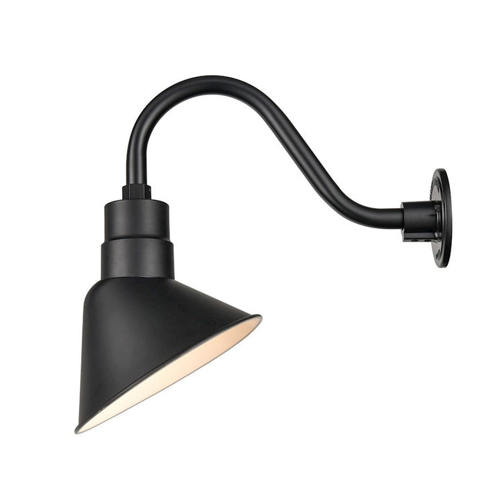 Millennium Lighting R Series 1 Light Angle Shade, Satin Black