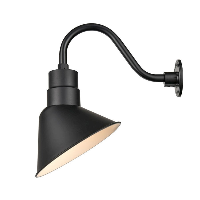 Millennium Lighting R Series 1 Light Angle Shade, Satin Black