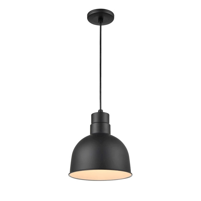 Millennium Lighting R Series 1 Light Deep Bowl Pendant, Black