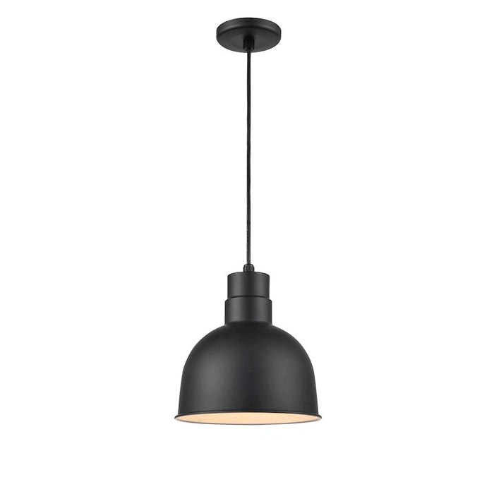 Millennium Lighting R Series 1 Light Deep Bowl Pendant, Black